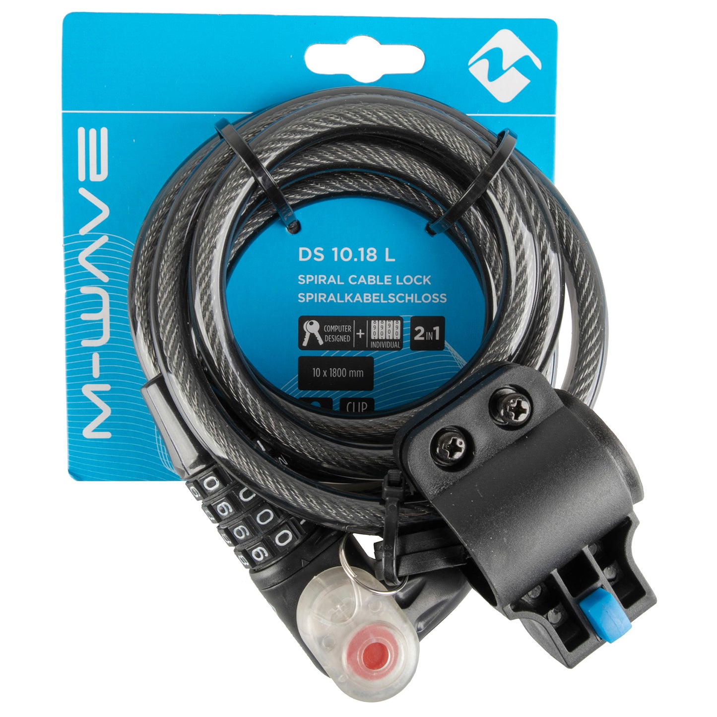 M-wave ds 10.18 l spiral cable lock