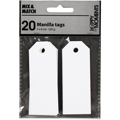 Creativ company https: www.cchobby.nl manilla-labels-afm-3x8-cm-220-gr-wit-20-stuk-1-doos