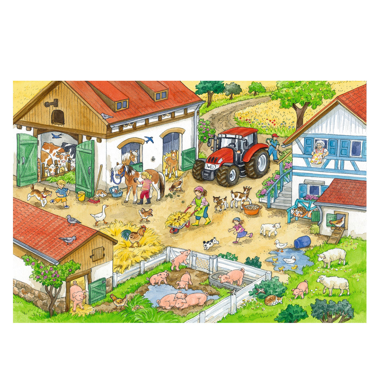 Ravensburger - alegre vida agrícola 2 x 24 piezas