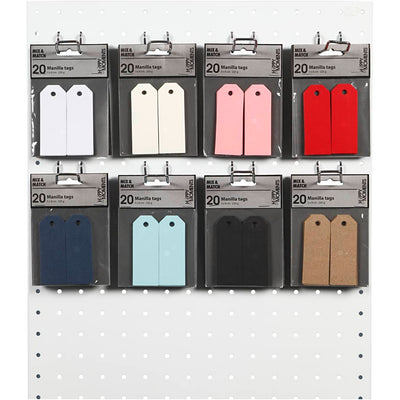 Etichette manila Creative Company, misura 3x8 cm, 220 g, vari colori, scatola 8x10 1 scatola