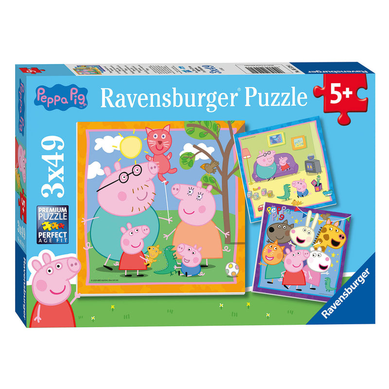 Famiglia Ravensburger e amici di Legpuzzle, 3x49st.