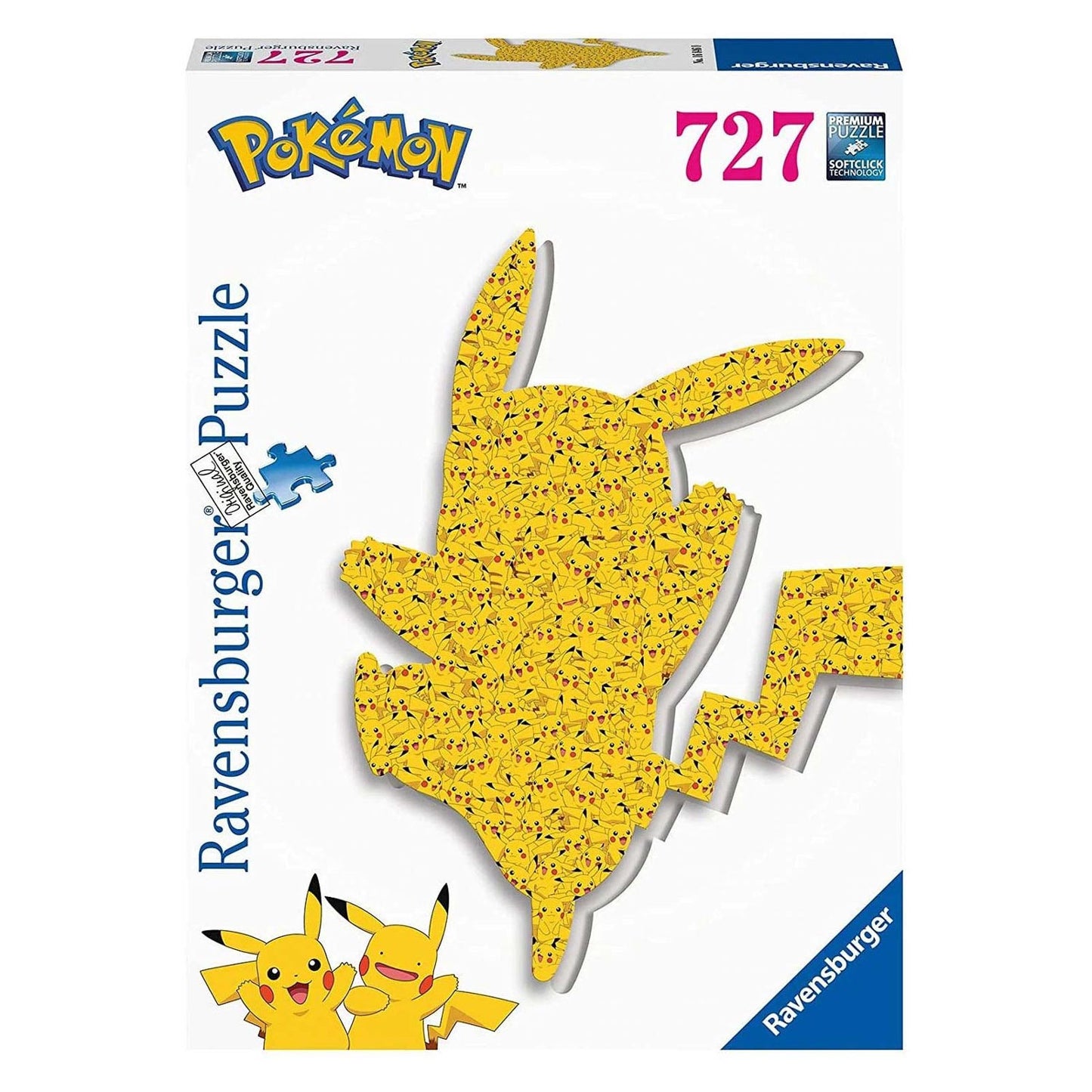Puzzle a forma di Ravensburger Pikachu, 727st.