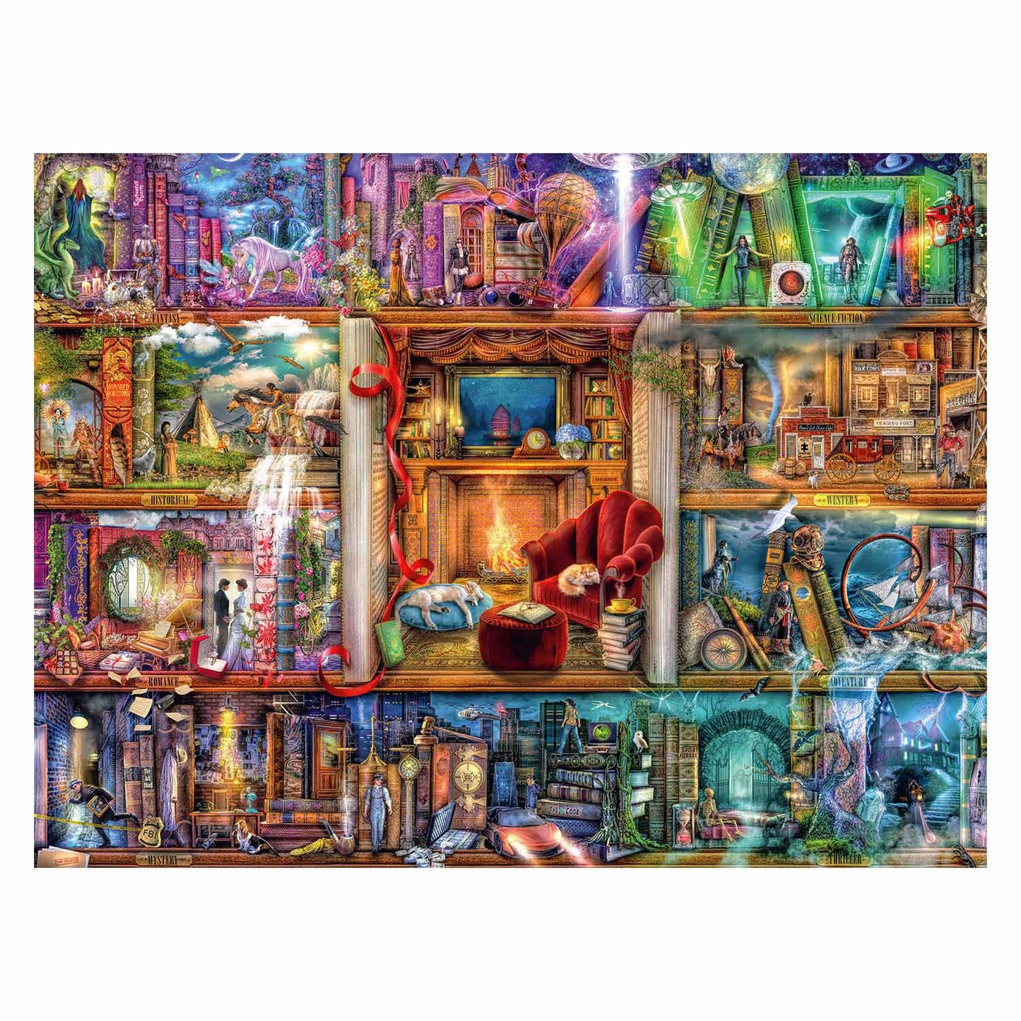 Ravensburger el gran Legpuzzle de la biblioteca, 1500 °.