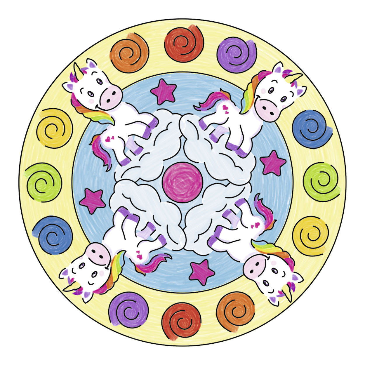 Mandala-designer ravensburger mini - eenhoorn