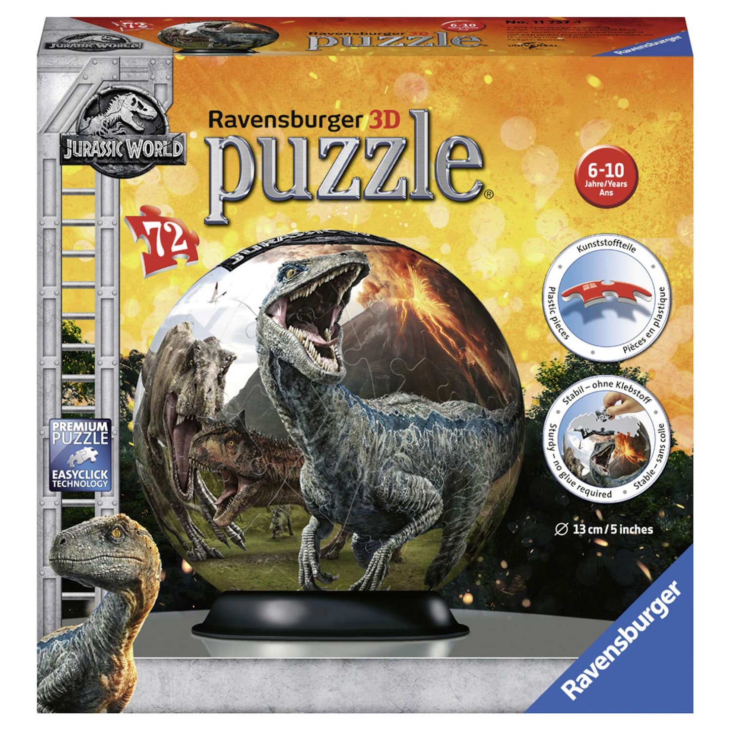 RAVENSBURGER - BALL PULLS BALL JURASSIC WORLD 72ST.