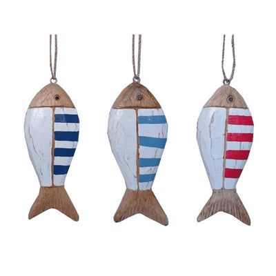 Cosydecor percha pez madera 16x6x2cm