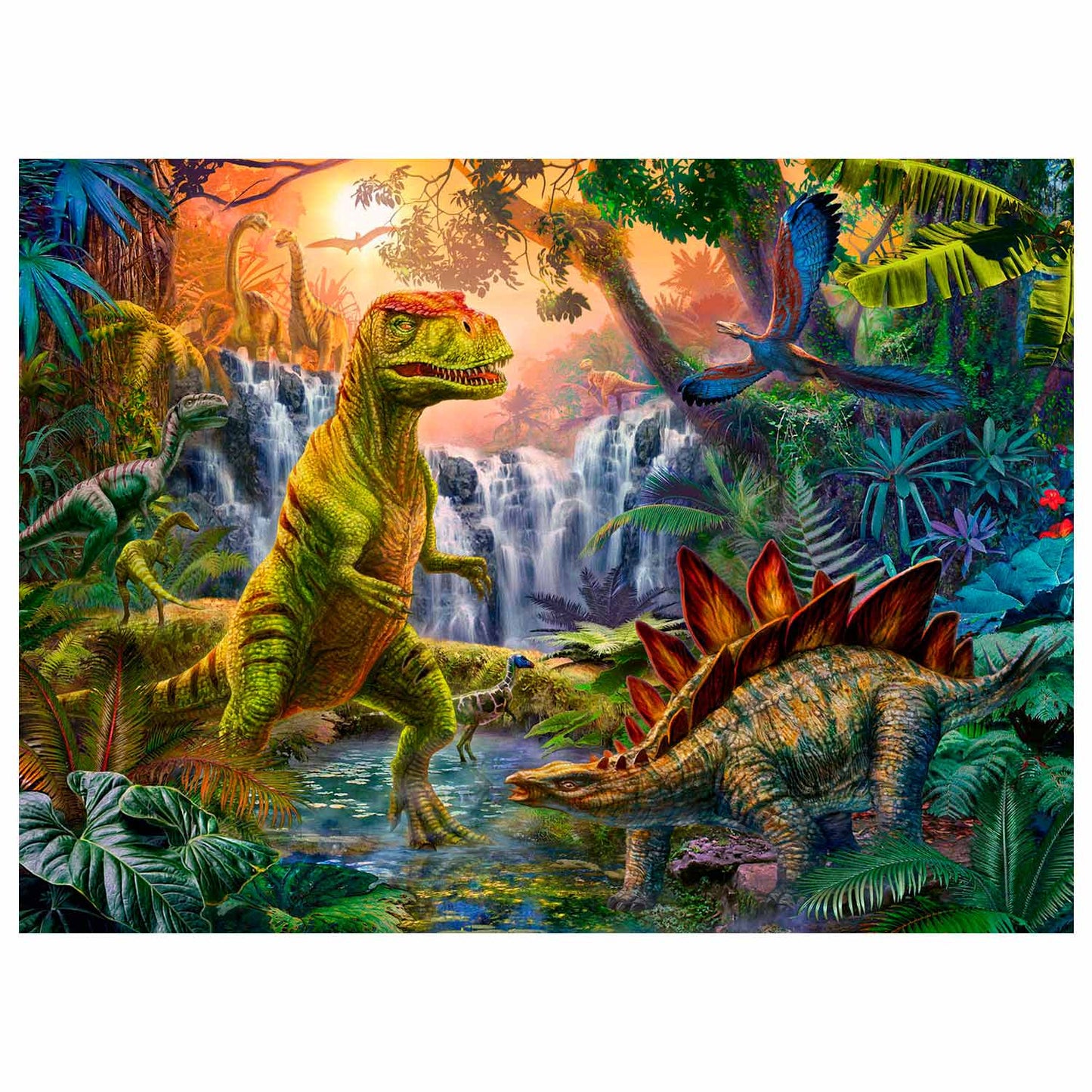 Ravensburger - Oase of Dinosaurs puzzle 100 °. Xxl