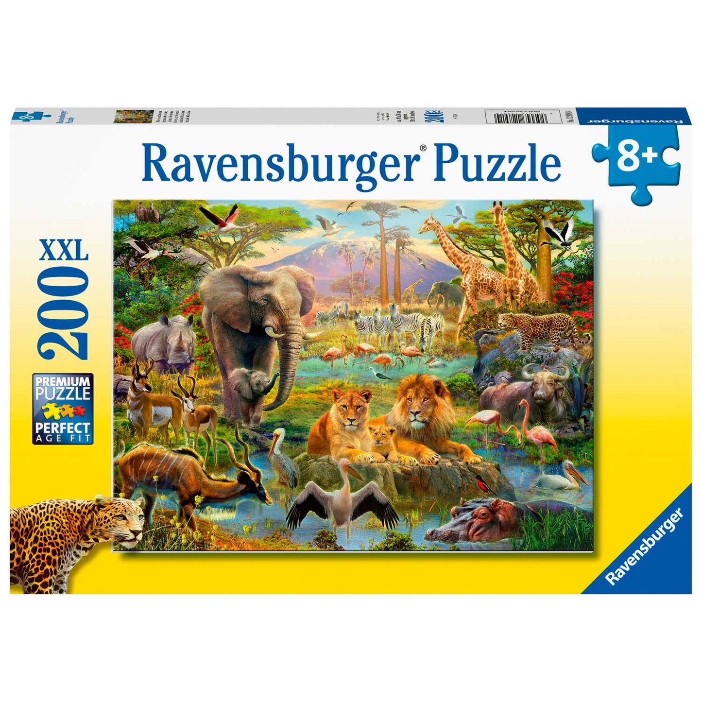 Ravensburger - Animales del rompecabezas de Savannah 200 piezas xxl