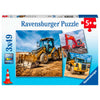 Ravensburger puzzel bouwvoertuigen 3x49