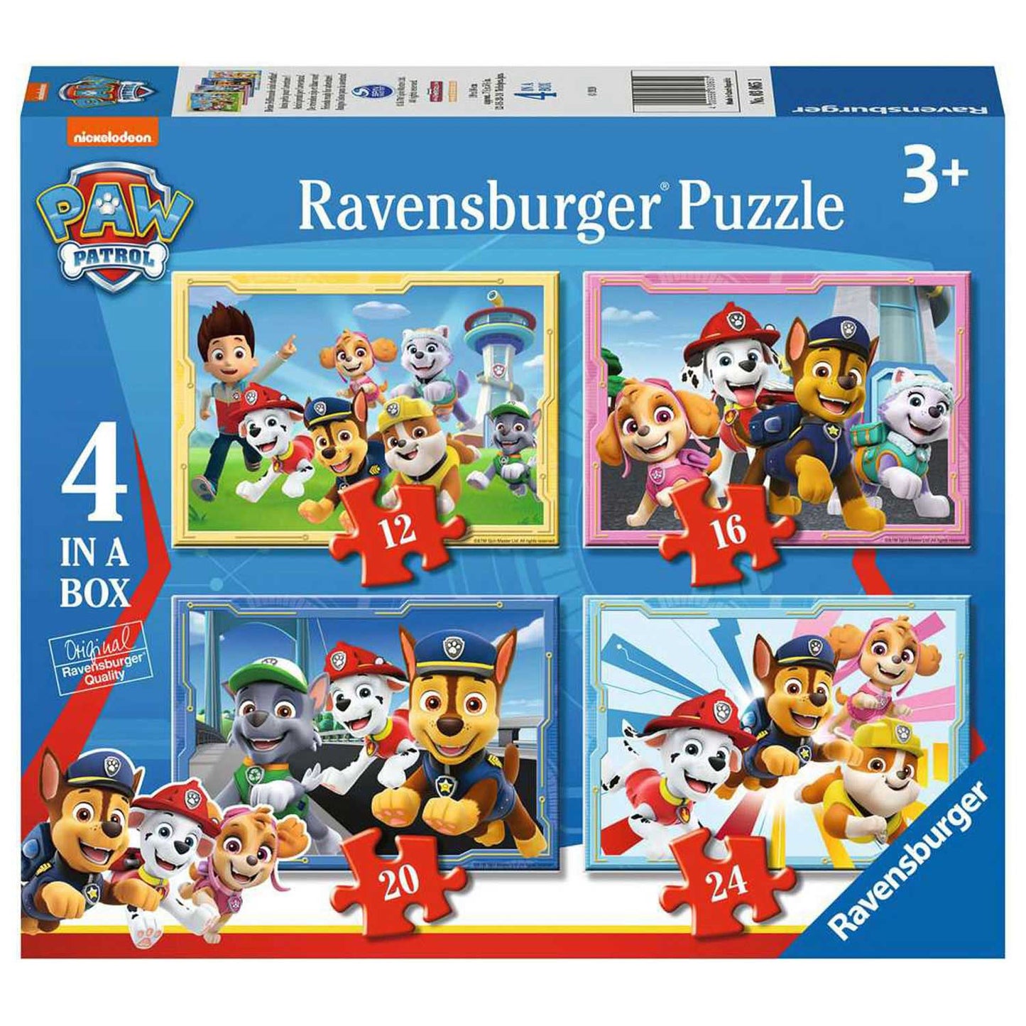 RAVENSBURGER - PUZZLE DI PAW PATROL 4IN1