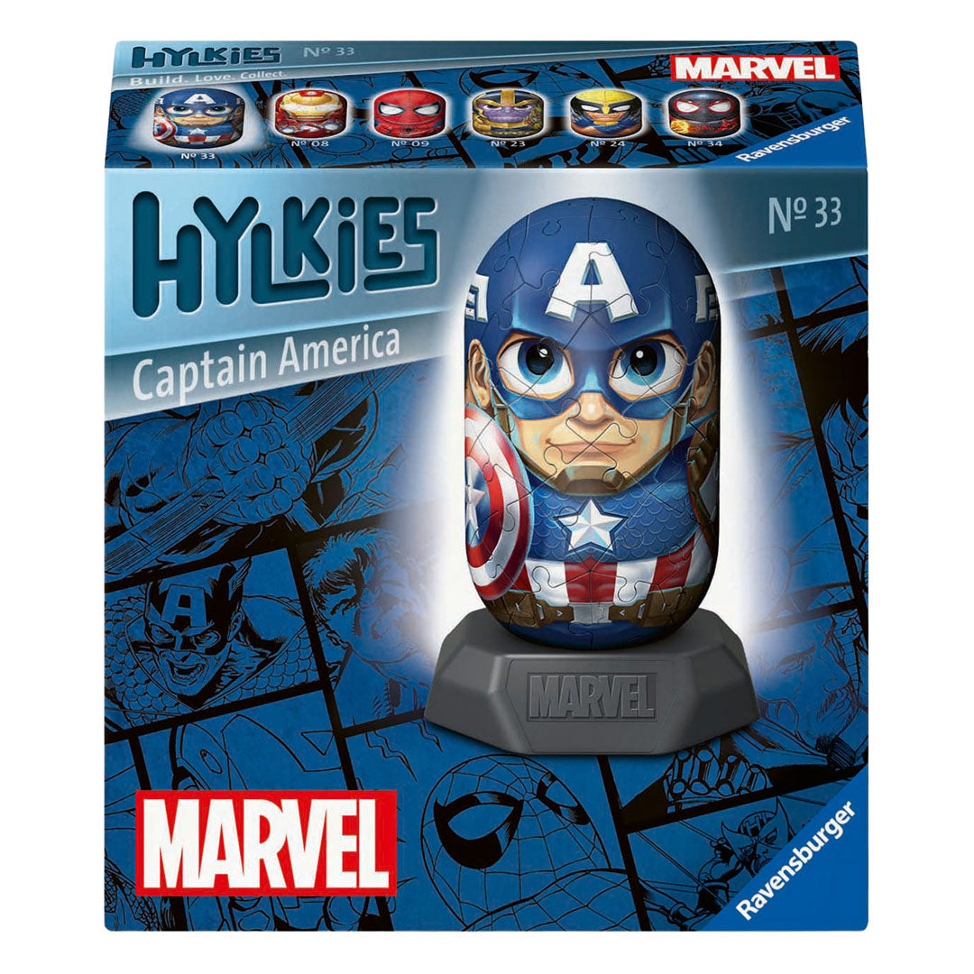 Ravensburger Puzzle 3D Hylkies Marvel Capitán América - 54 uds.