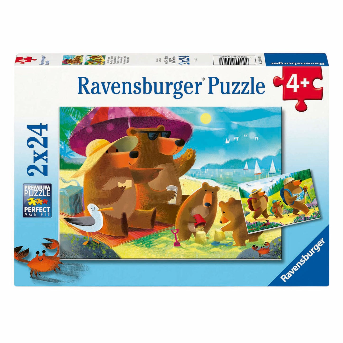 Puzzle Ravensburger orso vacanza in famiglia - 2x24 pz.