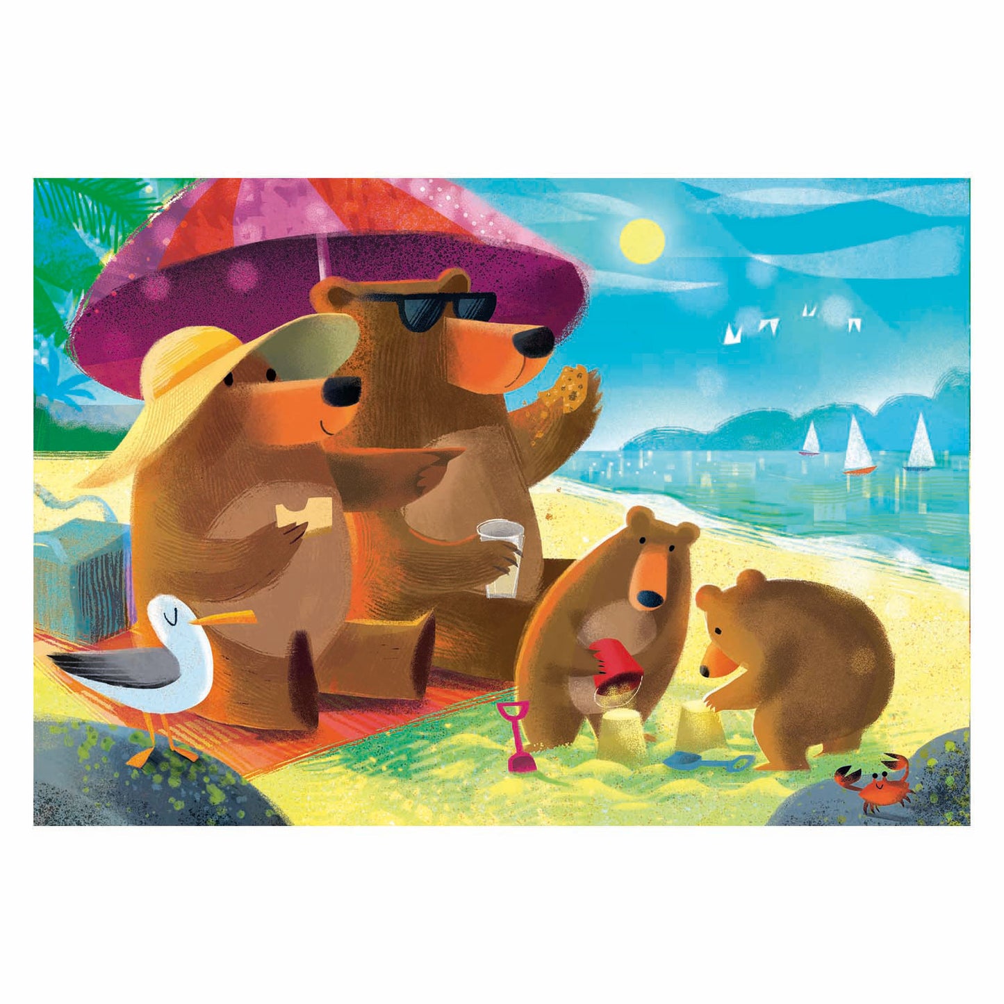 Puzzle Ravensburger orso vacanza in famiglia - 2x24 pz.