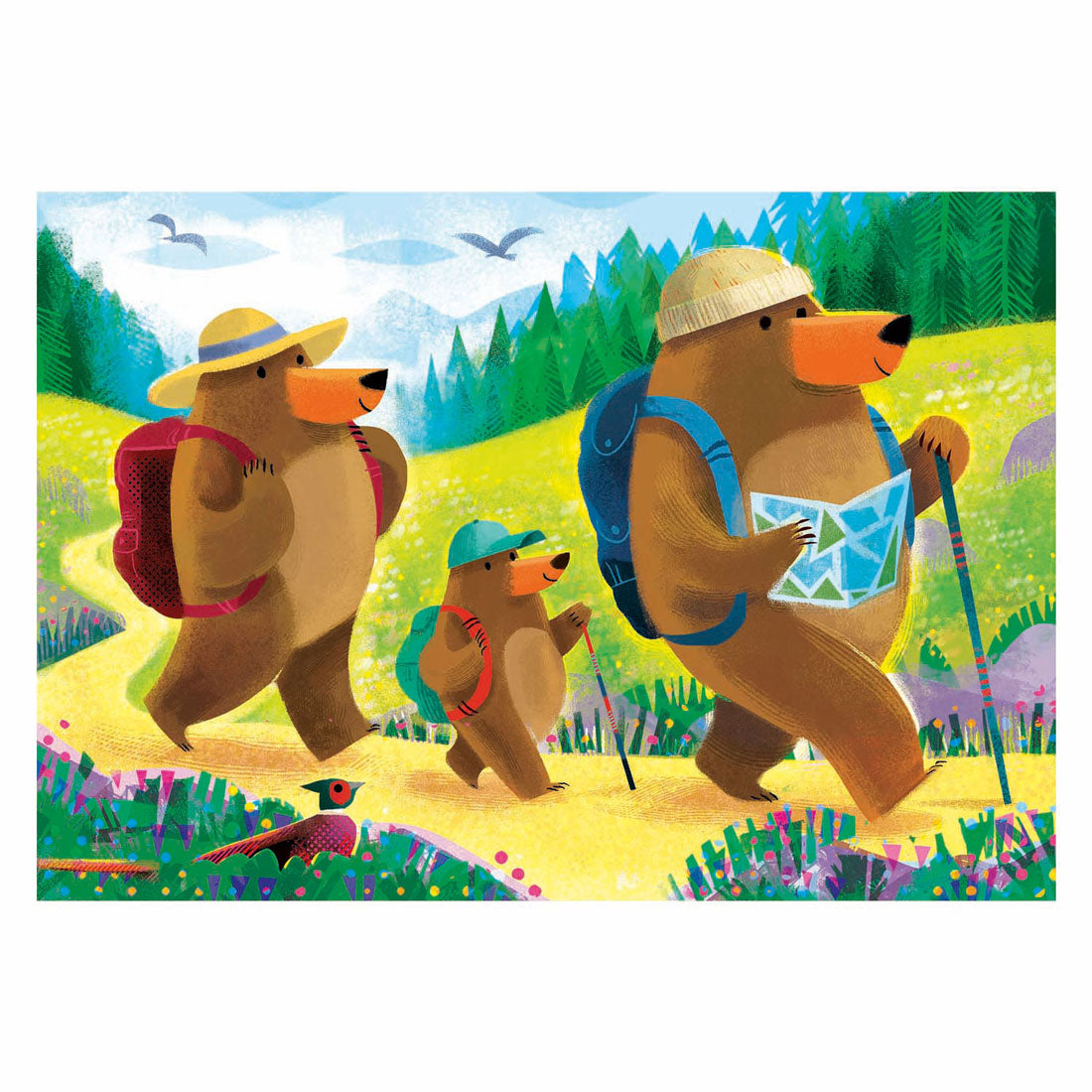 Puzzle Ravensburger orso vacanza in famiglia - 2x24 pz.