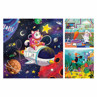 Puzzle Ravensburger Scopritori di animali - 3x49 pezzi.