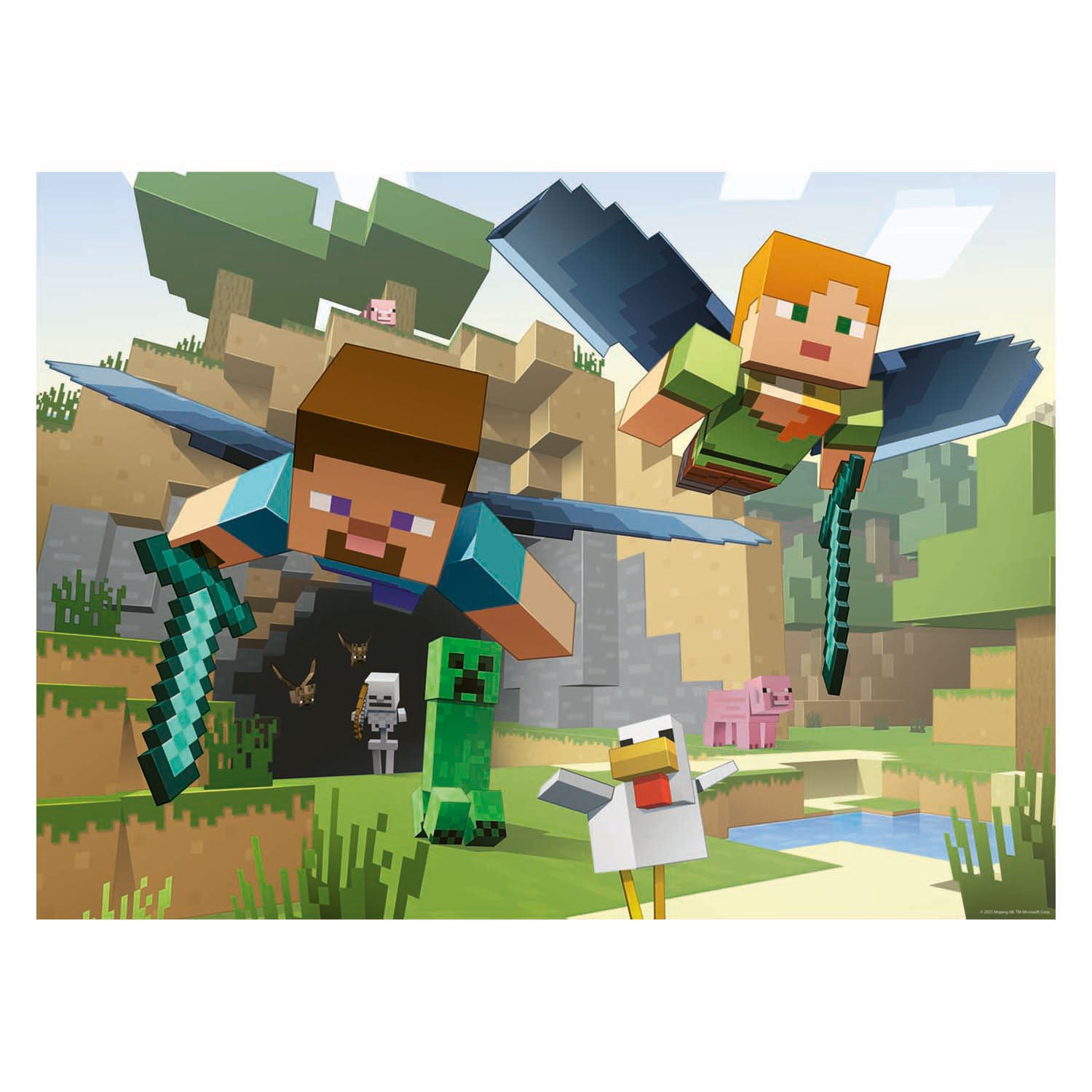 Ravensburger rompecabezas aventuras de Minecraft - 200 piezas. xxl