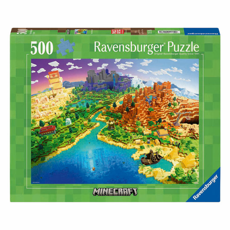 Puzzle Ravensburger Minecraft - 500 pezzi.