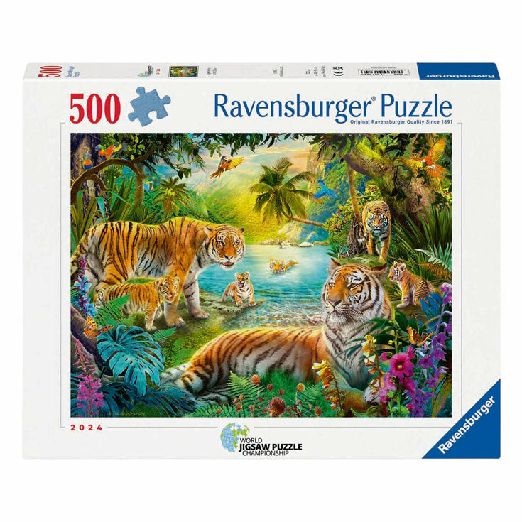 Ravensburger Puzzle Tiger Family in the Oasis 500 pieces