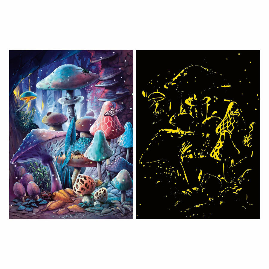 Puzzle Ravensburger i funghi al chiaro di luna si illuminano al buio - 500 pezzi.