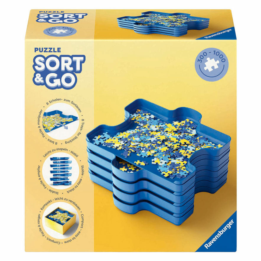Ravensburger puzzle sort and go - clasificador de rompecabezas - 8 piezas