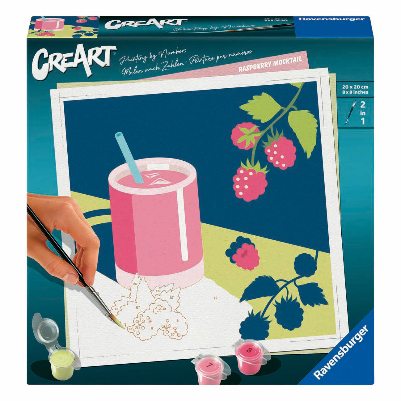 Ravensburger creart vernice per numero - lampone