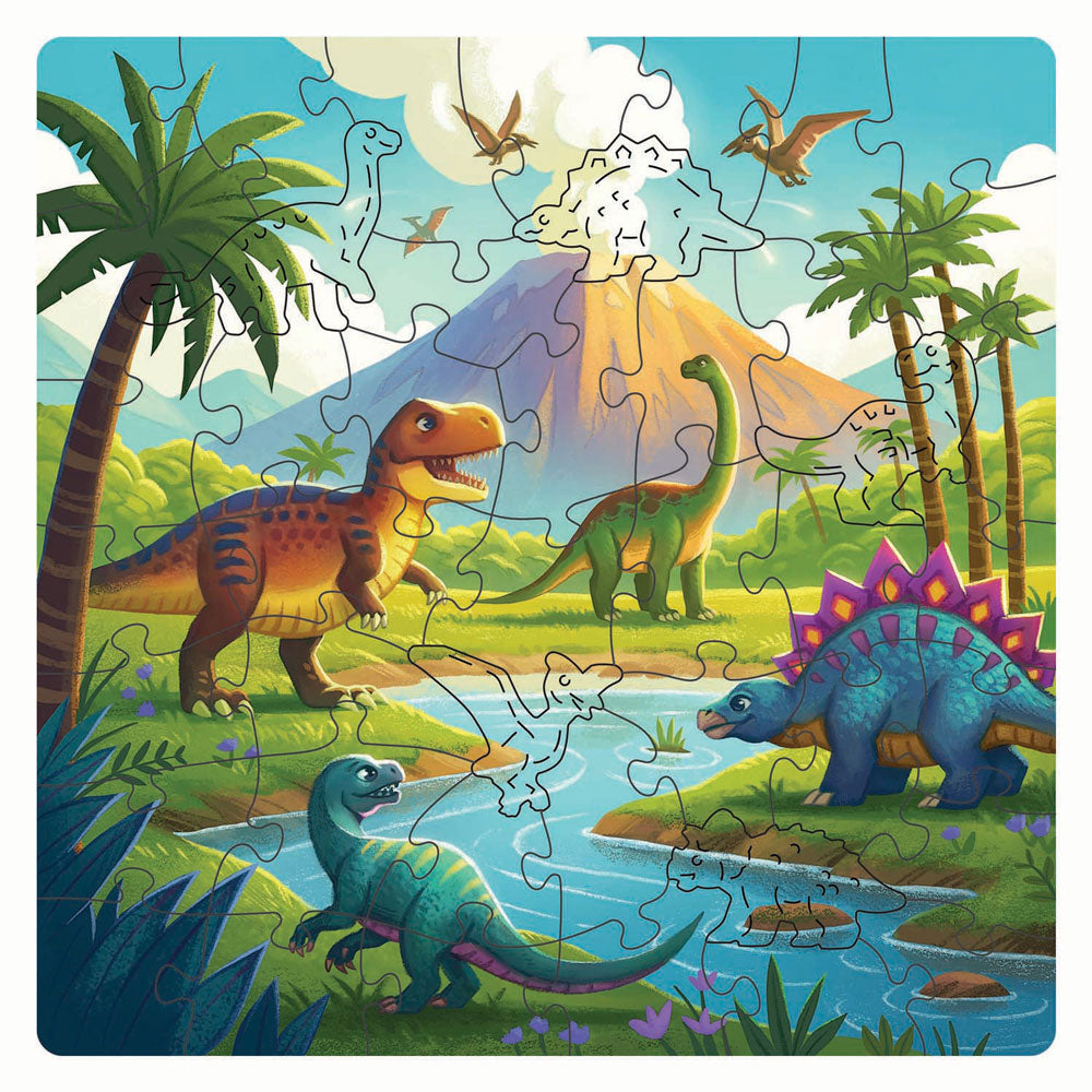 Dinosauro puzzle in legno Ravensburger - 44 pezzi.