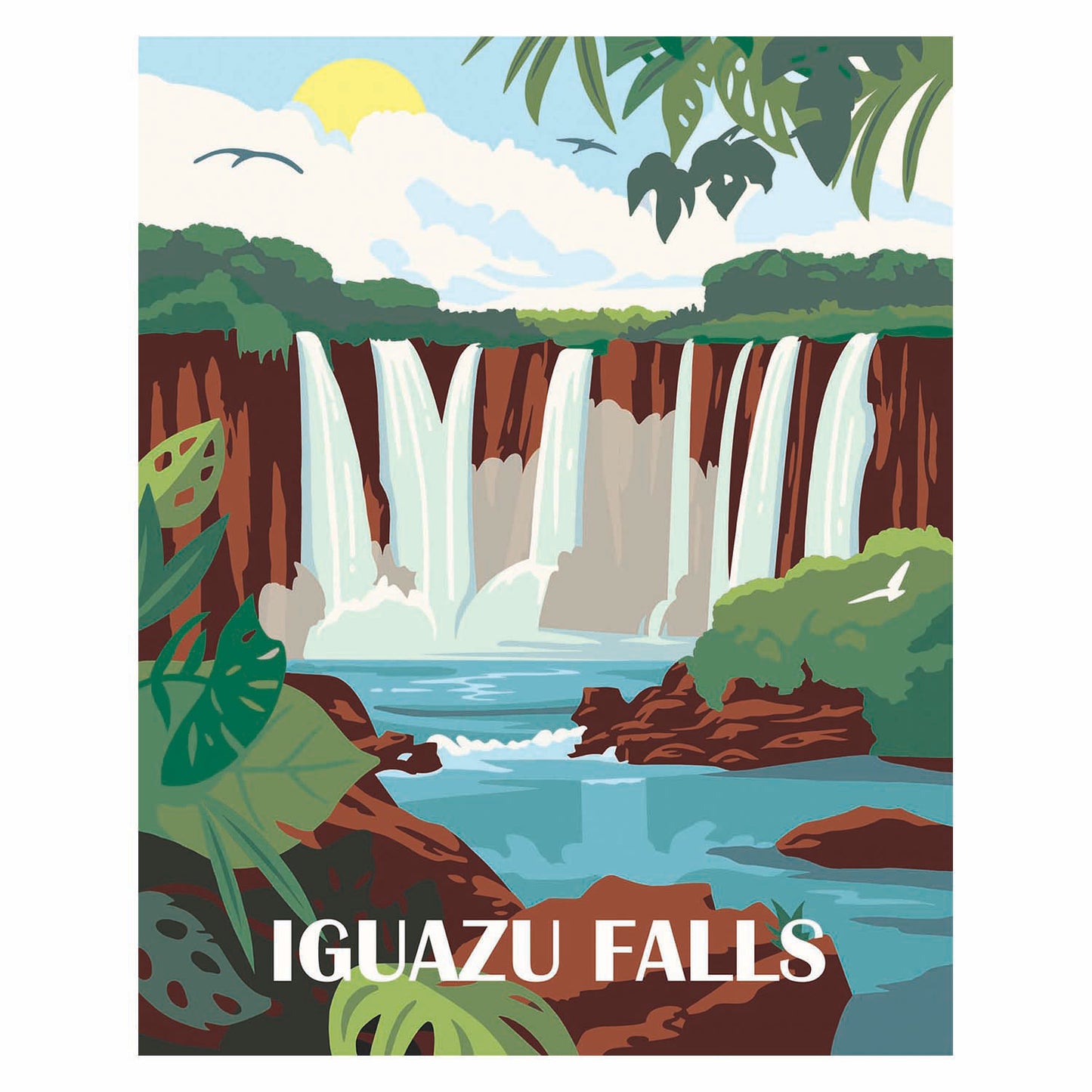 Ravensburger creart dipingi con i numeri - cascate di Iguazu