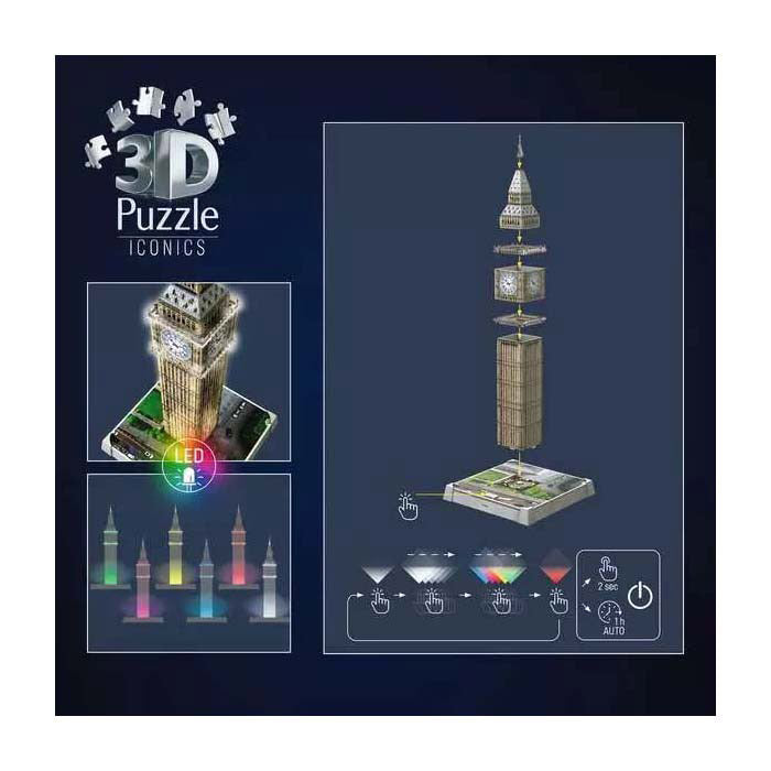 Ravensburger iconics 3d puzzle big Ben con luce