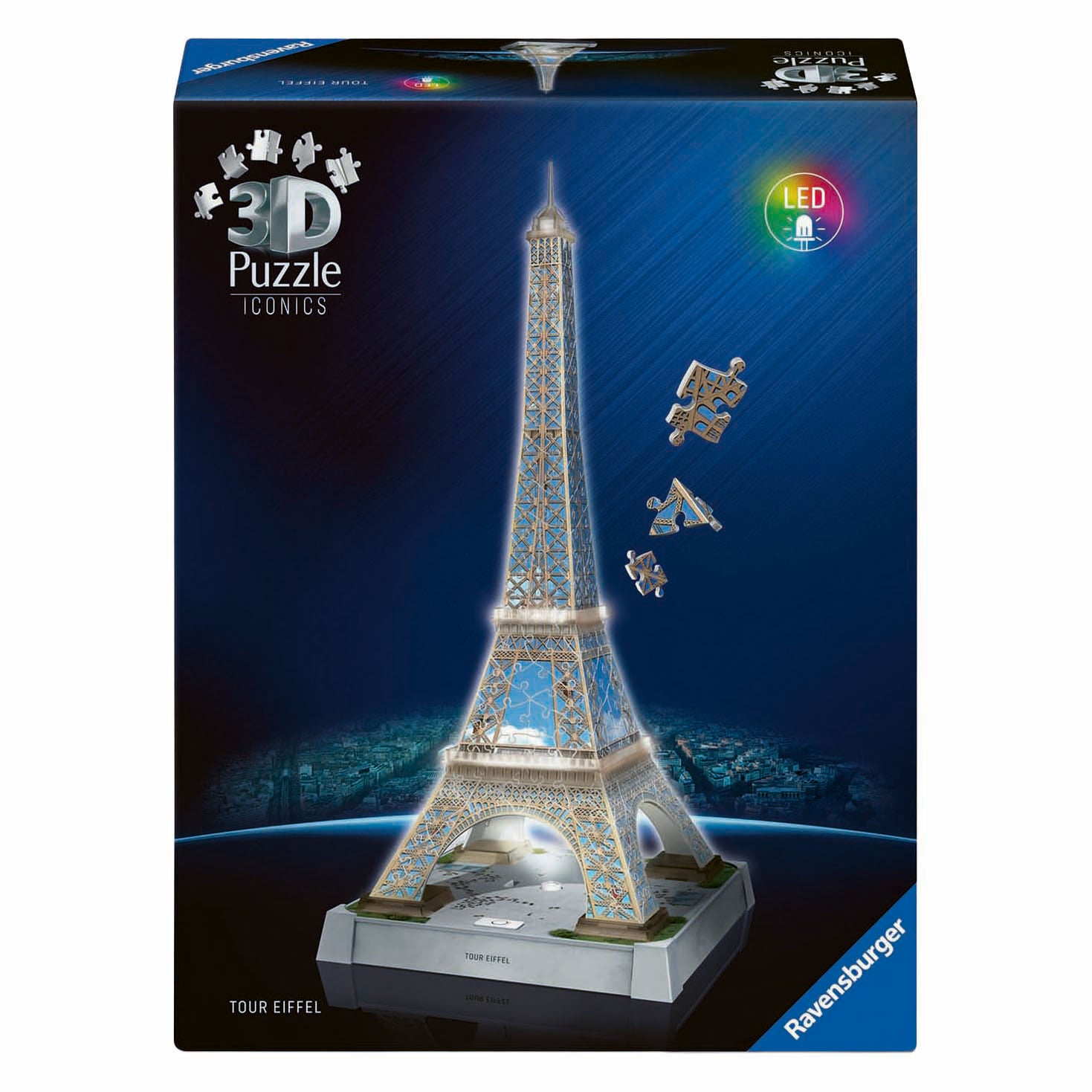 RAVENSBURGER ICONICS 3D PUZLE EIFFEL TOWER CON LUCE