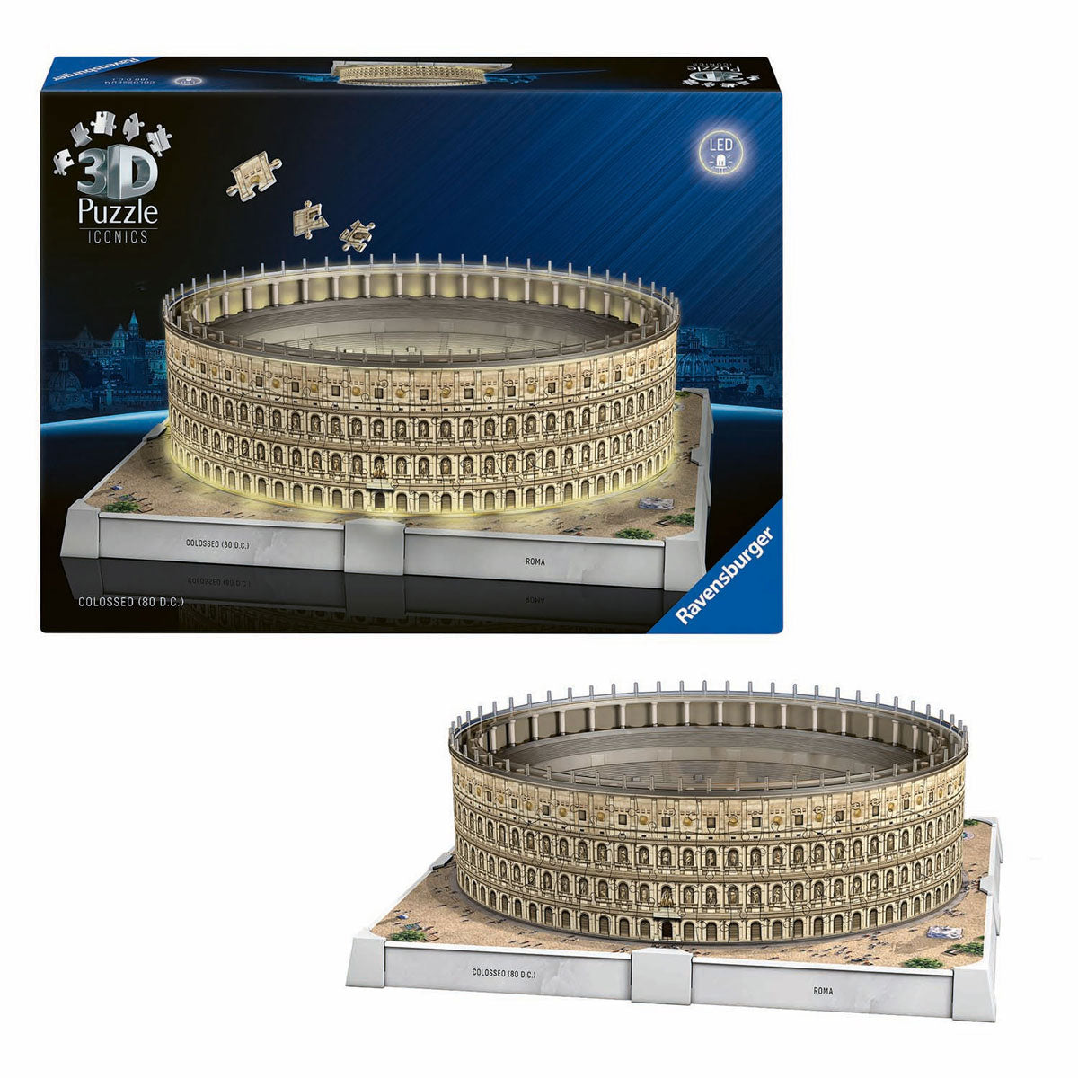 Ravensburger puzzle 3D iconici Colosseo Roma - con luce - 291st.