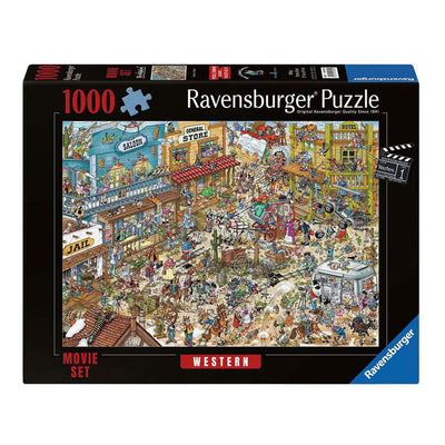 Puzzle Ravensburger set cinematografico western - 1000 pezzi.