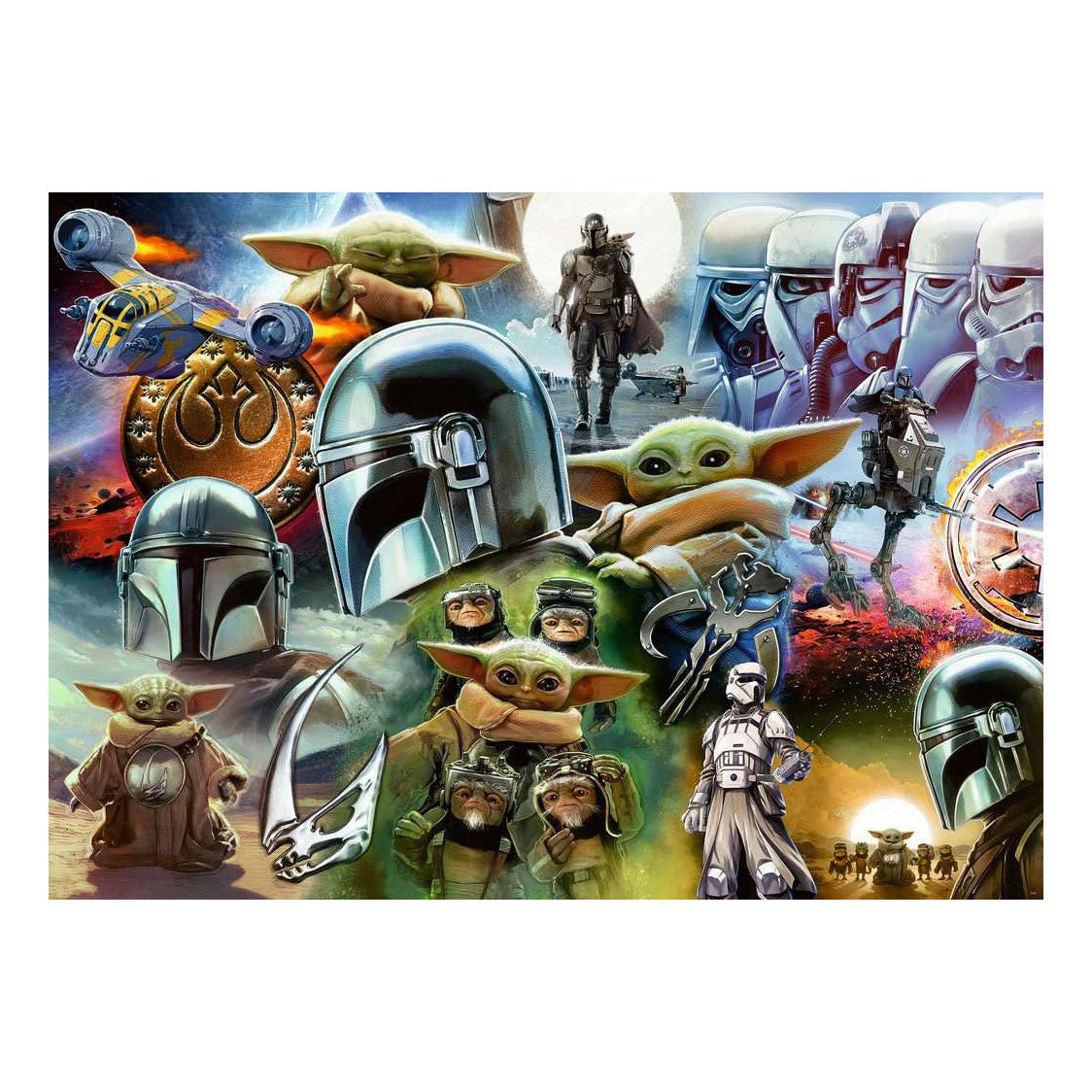 Puzzle Ravensburger il mandalorian e il grogu - 1000 pezzi.