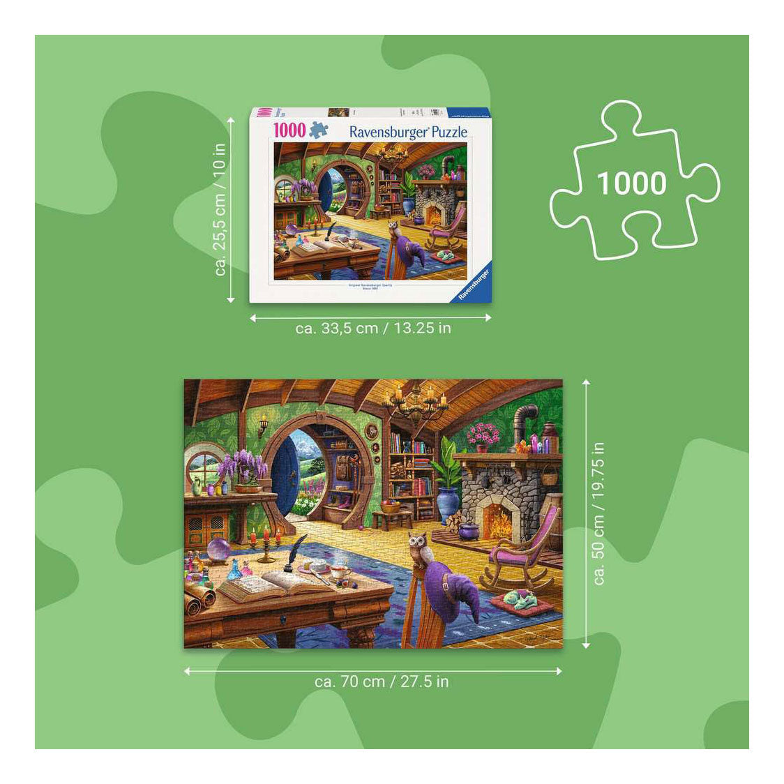 Ravensburger rompecabezas cabaña encantada - 1000 piezas.