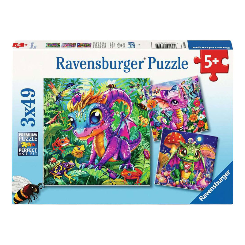 Puzzle Ravensburger Baby Garden Dragons - 3x49 pezzi.