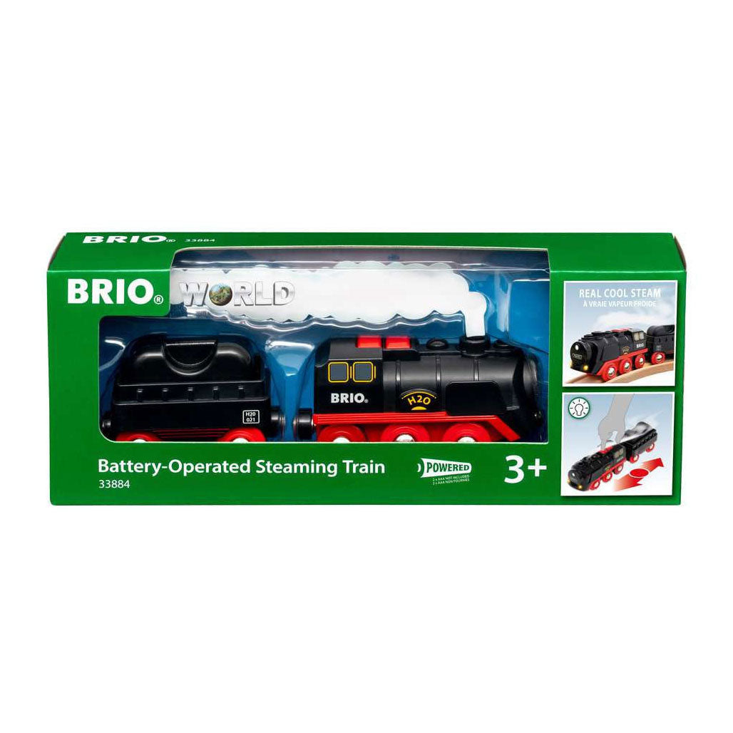Brio stoomtrein met stoomfunctie
