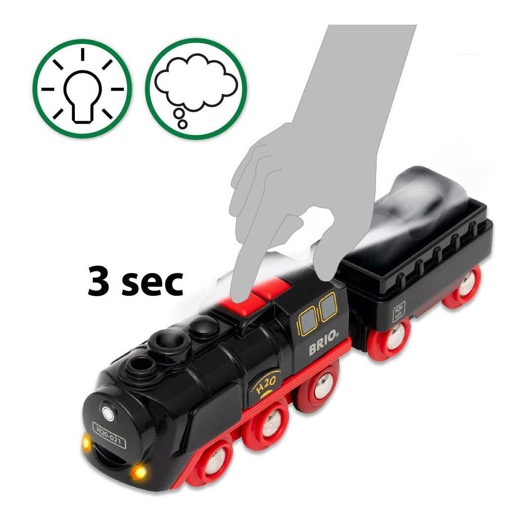 Brio stoomtrein met stoomfunctie