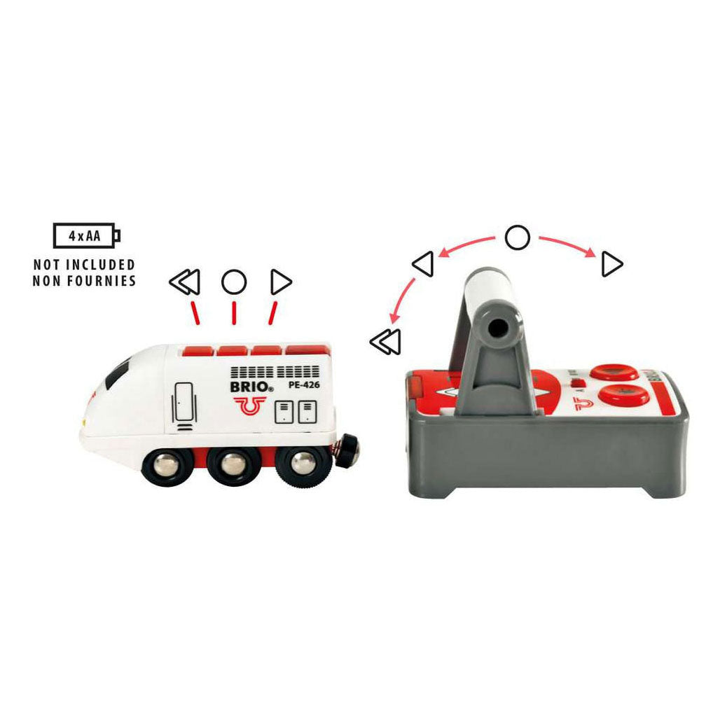 Locomotiva RC Brio bianca con telecomando - 33510 - parte binario