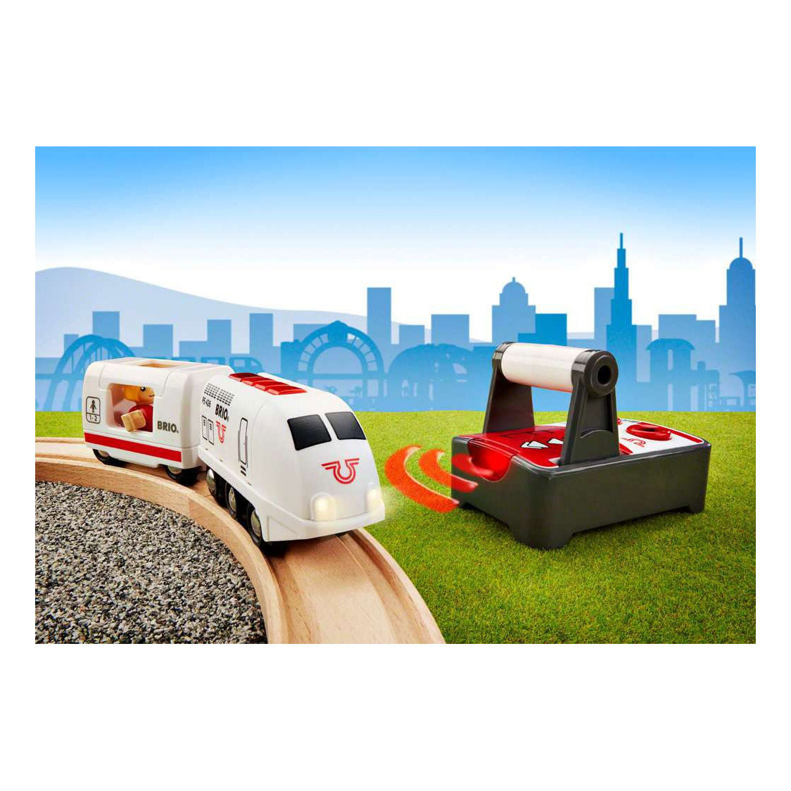 Locomotiva RC Brio bianca con telecomando - 33510 - parte binario