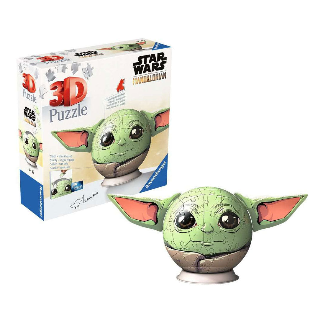 Ravensburger mandalorian grogu con orejas - rompecabezas 3d