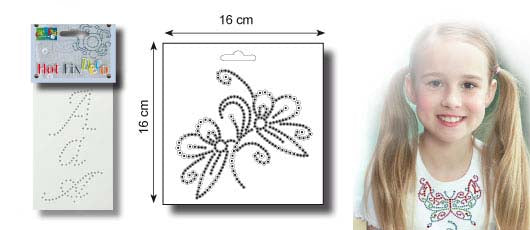 Vaessen creative • plantilla decorativa hotfix 16x16cm flor