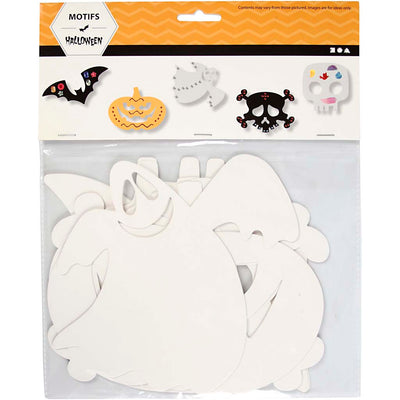 Figure di Halloween della Creativ Company, misura 25x17 cm, 230 g, bianco, 16 pezzi 1 scatola