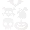 Creativ company figuras de halloween, medidas 25x17 cm, 230 gr, blanco, 16 piezas 1 caja