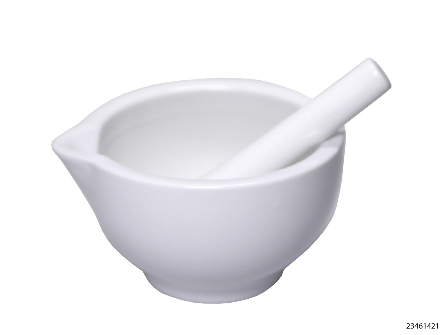 Herramientas de cocina mortero cerámico blanco dia 10,5cm