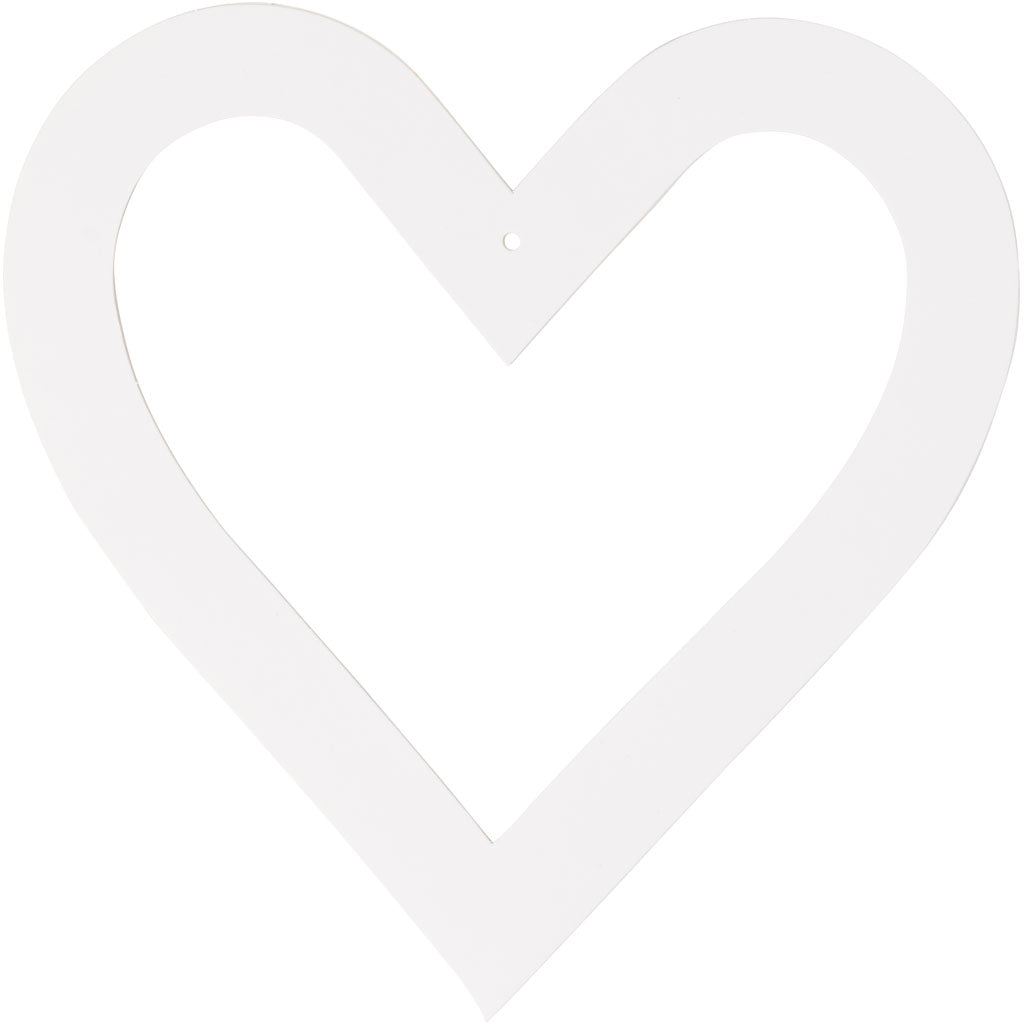 Creativ company harten lijsten, afm 18x18 cm, 230 gr, wit, 16 stuk 1 doos