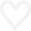 Cornici cuore Creative Company, misura 18x18 cm, 230 g, bianco, 16 pezzi 1 scatola