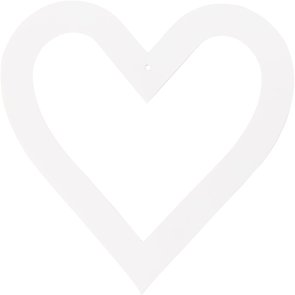 Creativ company heart frames, size 18x18 cm, 230 g, white, 16 pieces 1 box