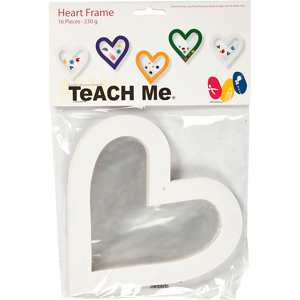 Creativ company heart frames, size 18x18 cm, 230 g, white, 16 pieces 1 box