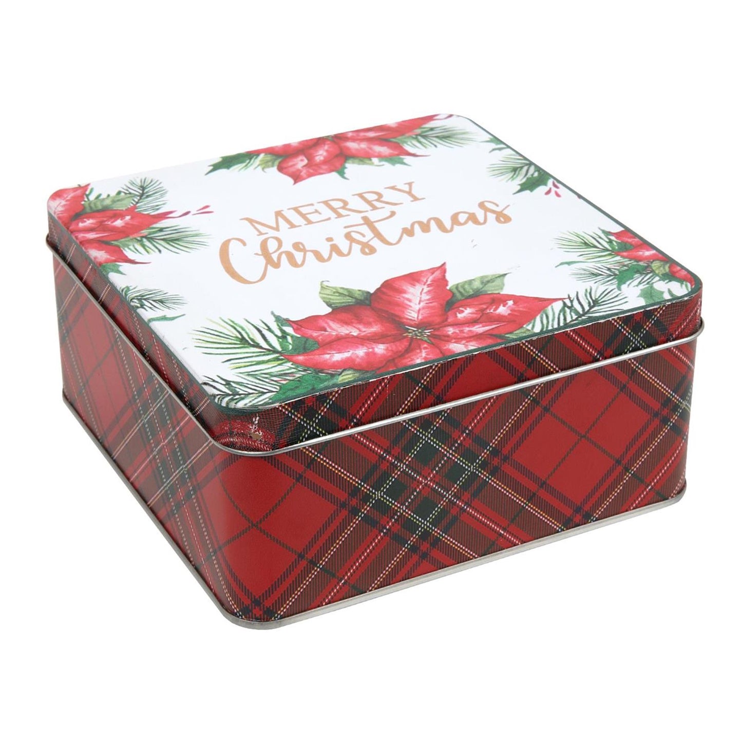 Svenska living contenitore in latta Fiore di Natale oro 15x15x7 cm