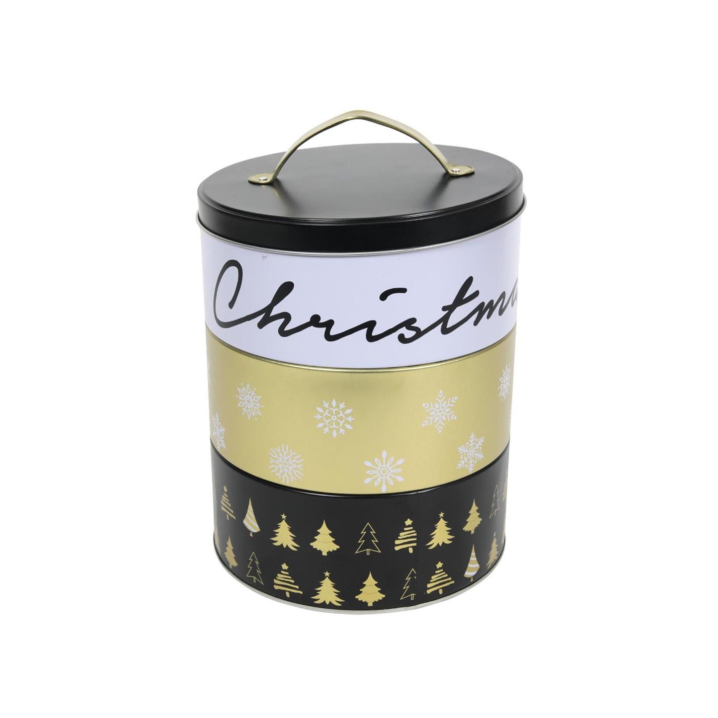 Svenska living lata de almacenamiento Navidad 3 capas ø16,7x22 24,5cm
