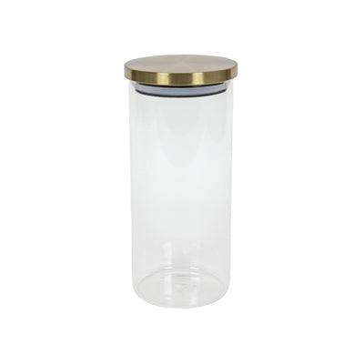 Barattolo in vetro con coperchio dorato da 1200 ml